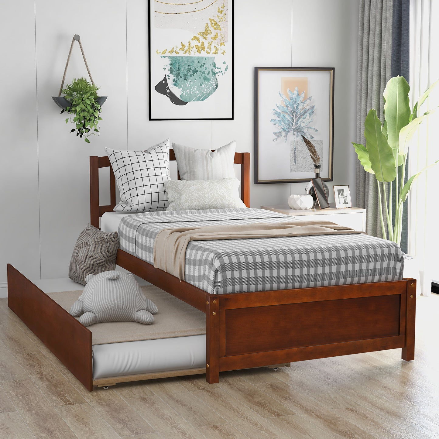 Platform Bed Wood Bed Frame With Trundle - The Sleep Loft - Online Mattress Showroom NYC