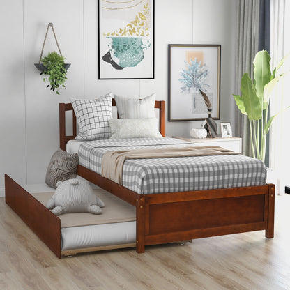 Platform Bed Wood Bed Frame With Trundle - The Sleep Loft - Online Mattress Showroom NYC