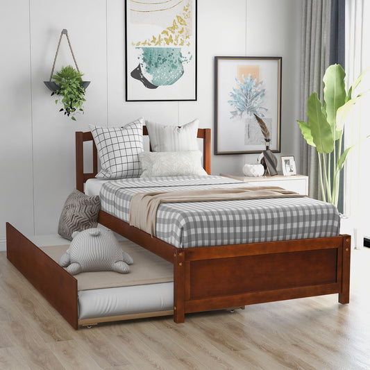 Platform Bed Wood Bed Frame With Trundle - The Sleep Loft - Online Mattress Showroom NYC