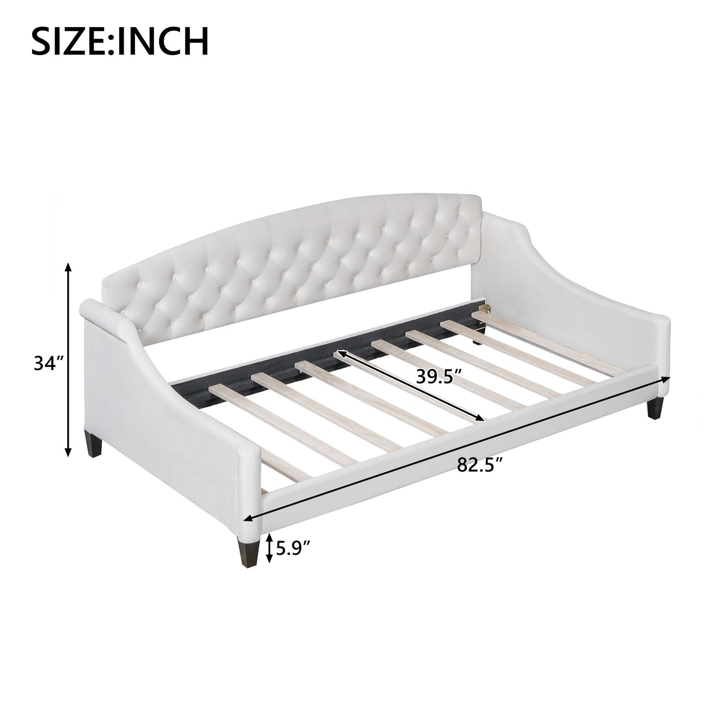 Modern Tufted Button Daybed - The Sleep Loft - Online Mattress Showroom NYC