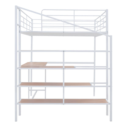 Loft Bed With Desk And Lateral Storage Ladder - The Sleep Loft - Online Mattress Showroom NYC