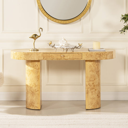 Jesse - Single Drawer Oval Computer Desk - The Sleep Loft - Online Mattress Showroom NYC