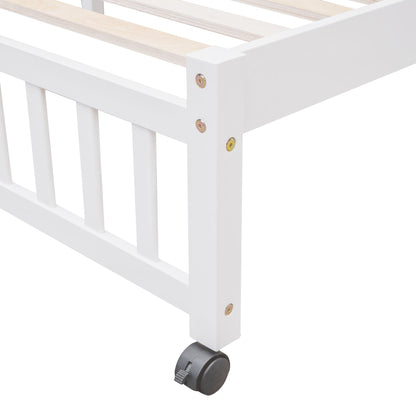 Bunk Bed With 6 Drawers And Flexible Shelves, Bottom Bed With Wheels - The Sleep Loft - Online Mattress Showroom NYC