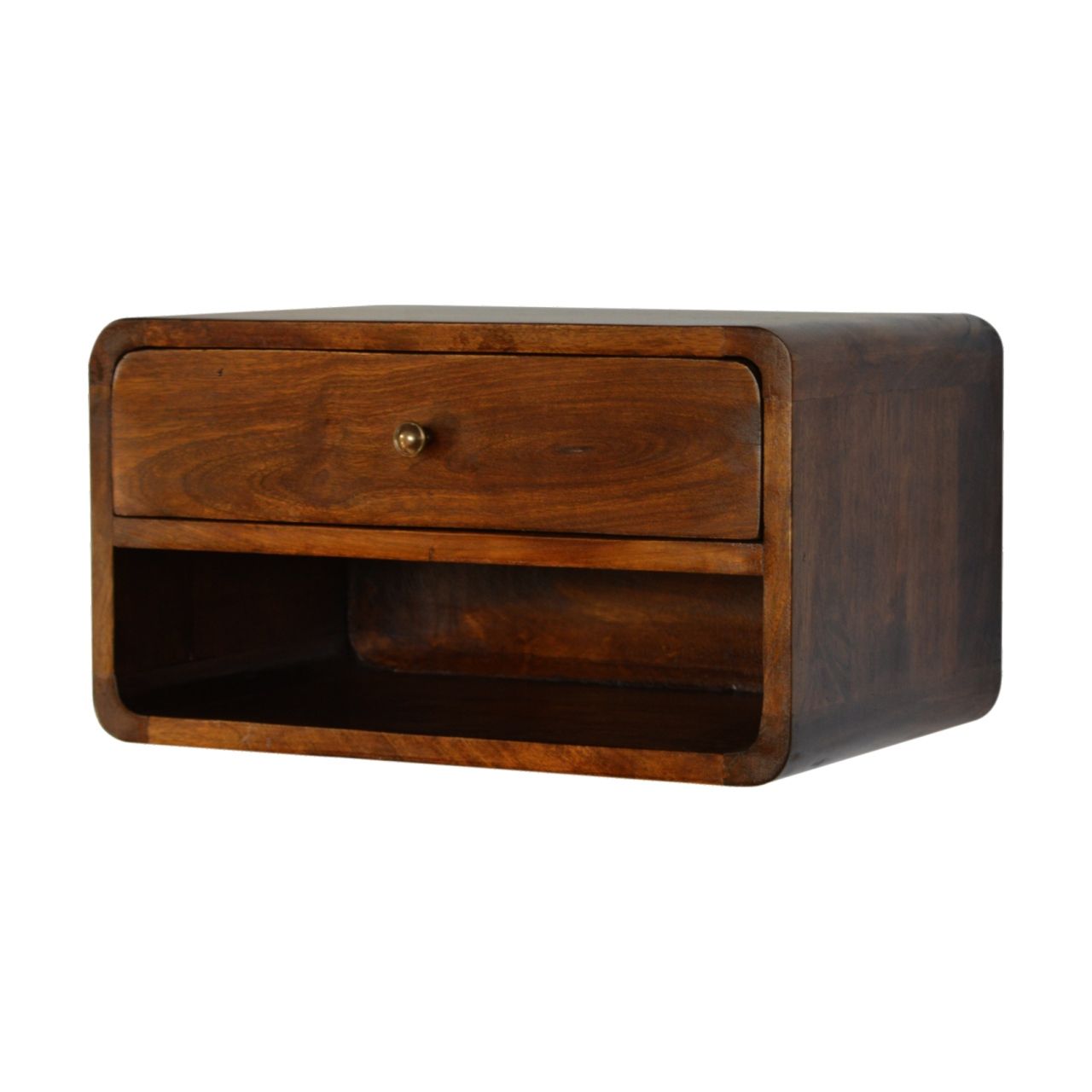 Curve Upper Slot Floating Nightstand - The Sleep Loft - Online Mattress Showroom NYC