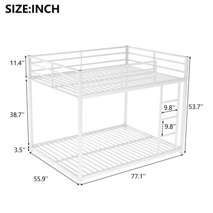 Metal Bunk Bed, Low Bunk Bed With Ladder - The Sleep Loft - Online Mattress Showroom NYC