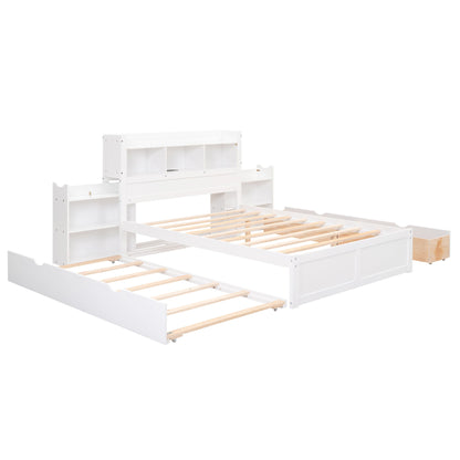 Storage Platform Bed With Pull Out Shelves, Trundle, And 2 Drawers - The Sleep Loft - Online Mattress Showroom NYC