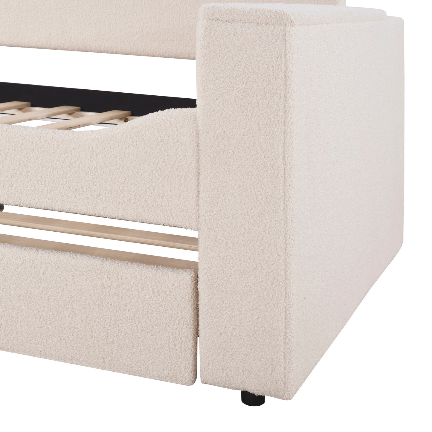Upholstered Daybed With Storage Armrests, Trundle And Latest Integrated tooth Audio System - The Sleep Loft - Online Mattress Showroom NYC