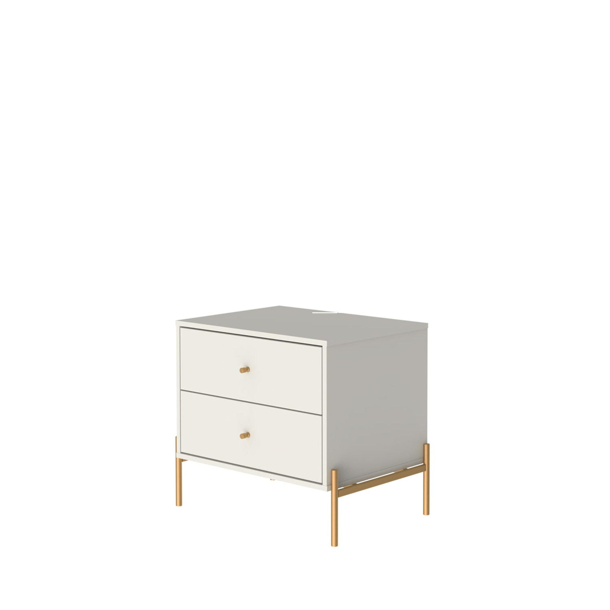 Jasper - Nightstand With 2 Drawers - Off White - The Sleep Loft - Online Mattress Showroom NYC