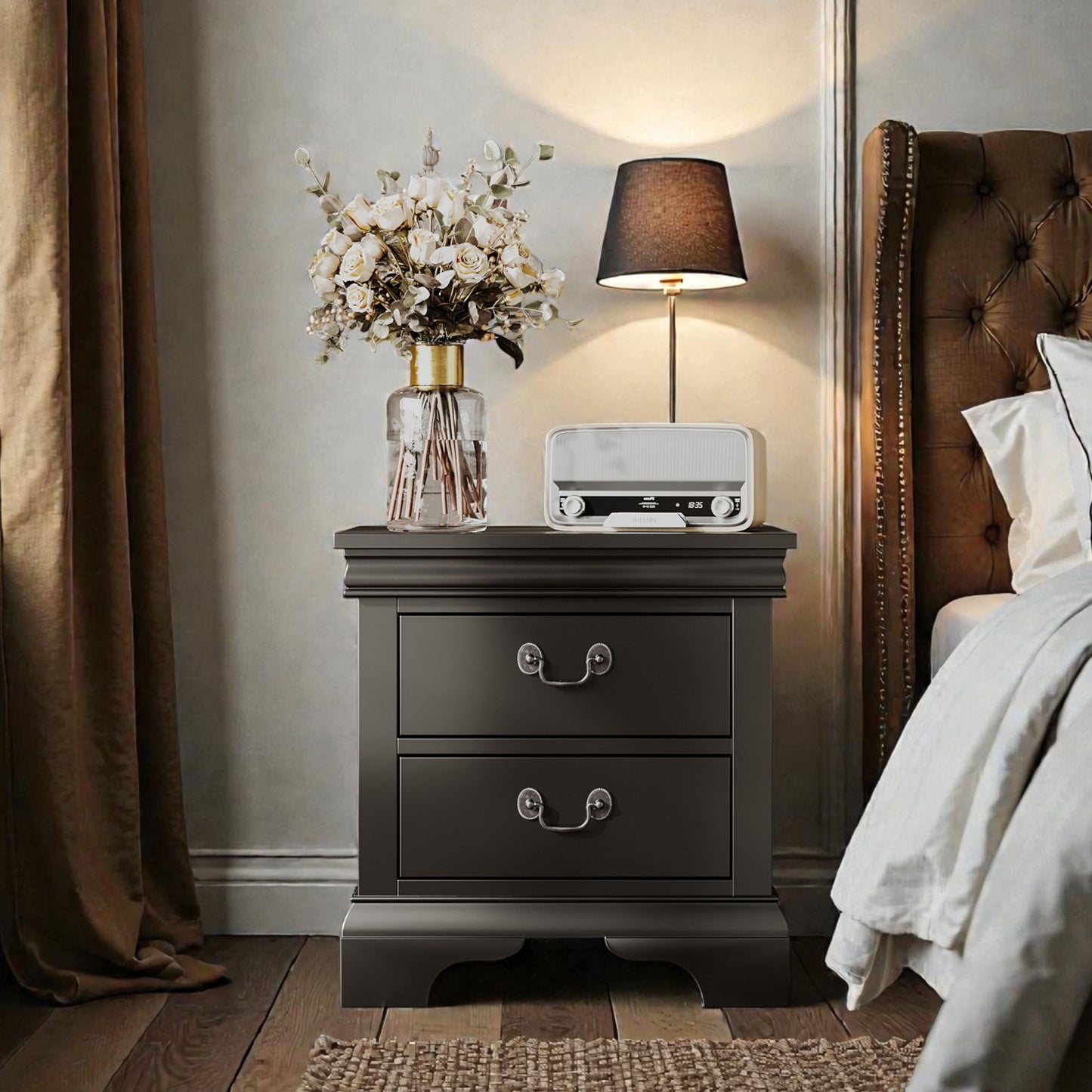 Nightstand With 2 Drawers - The Sleep Loft - Online Mattress Showroom NYC