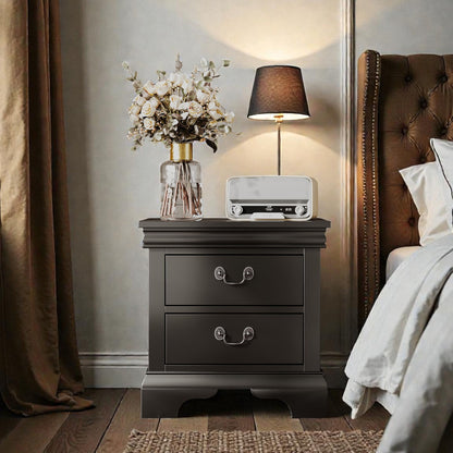 Nightstand With 2 Drawers - The Sleep Loft - Online Mattress Showroom NYC