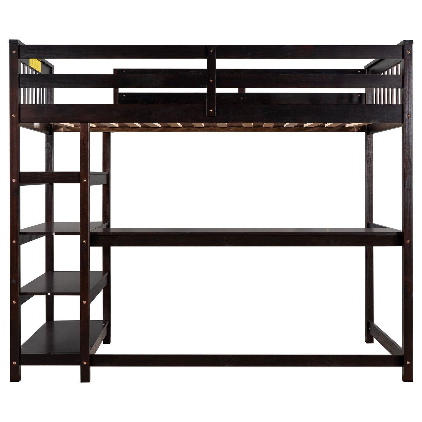 Loft Bed With Storage Shelves And Under Bed Desk - The Sleep Loft - Online Mattress Showroom NYC