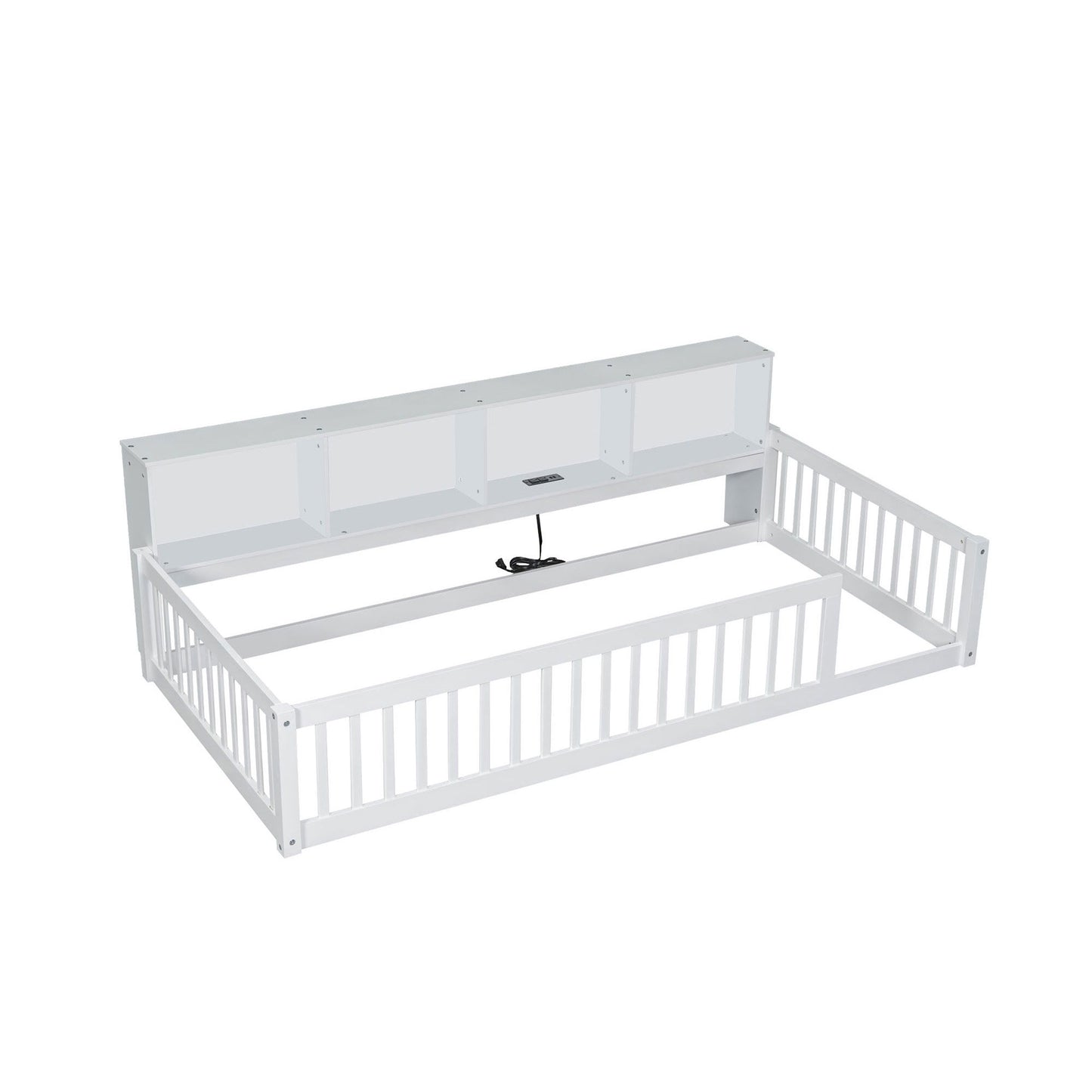 Floor Bed With Storage Cabinets And USB Ports - The Sleep Loft - Online Mattress Showroom NYC