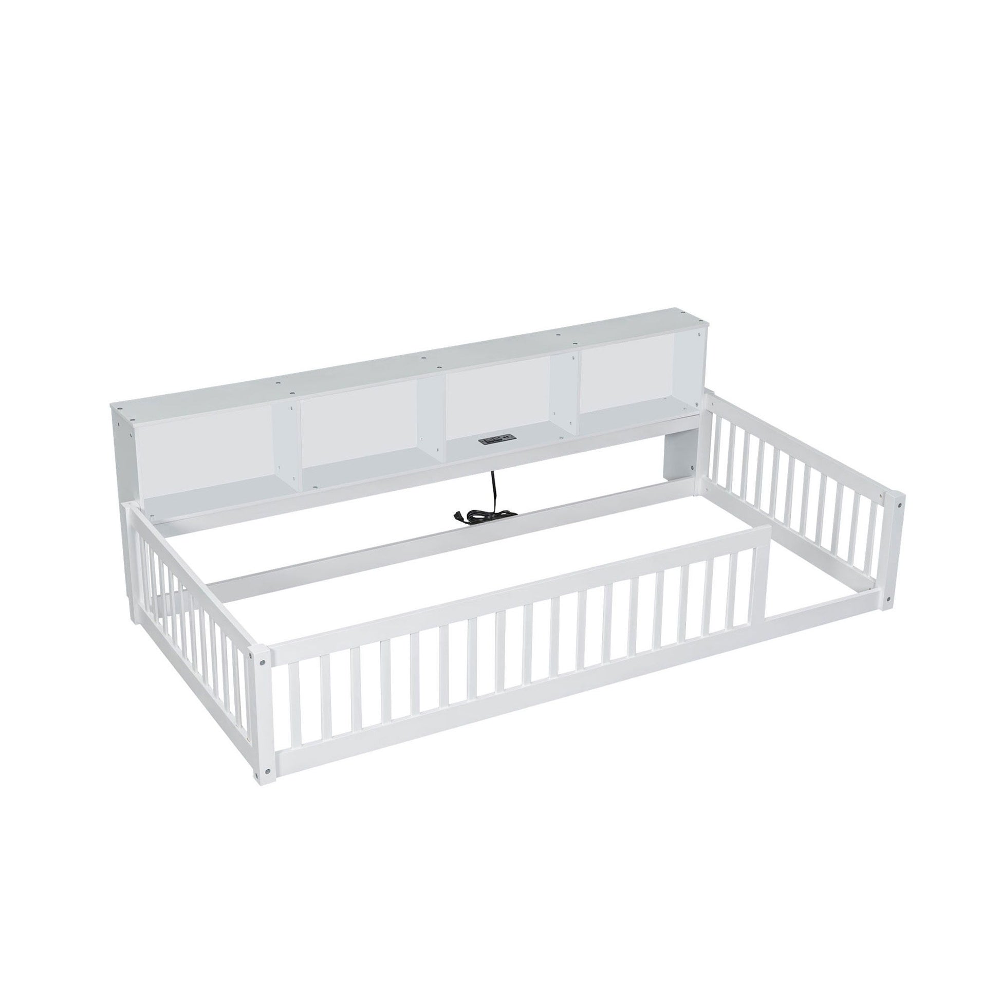 Floor Bed With Storage Cabinets And USB Ports - The Sleep Loft - Online Mattress Showroom NYC