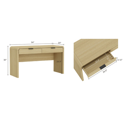 Grace - Office Desk & 2 Drawers - Oak - The Sleep Loft - Online Mattress Showroom NYC