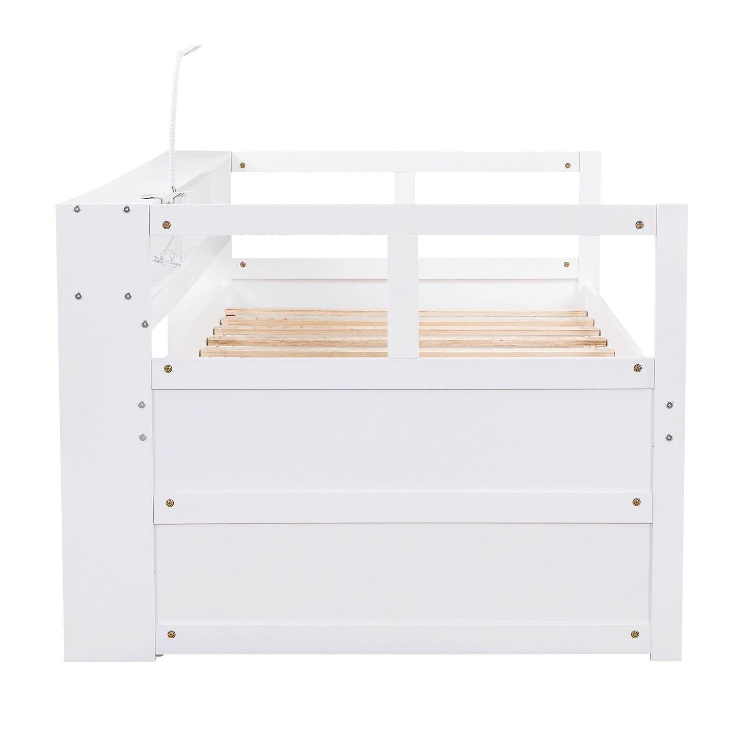 Daybed With 2 Trundles, 3 Storage Cubbies, Built In USB Charging Light - The Sleep Loft - Online Mattress Showroom NYC
