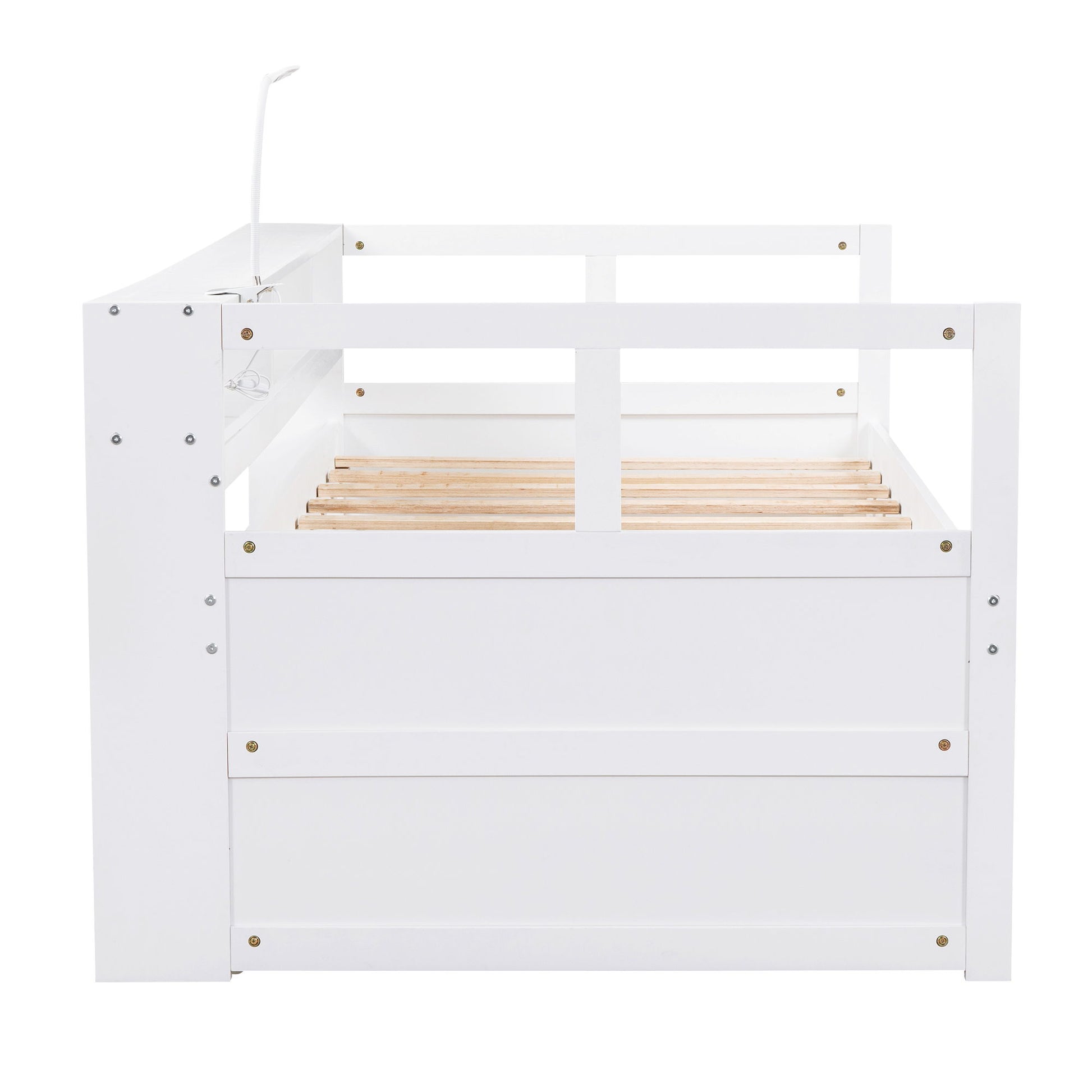 Daybed With 2 Trundles, 3 Storage Cubbies, Built In USB Charging Light - The Sleep Loft - Online Mattress Showroom NYC