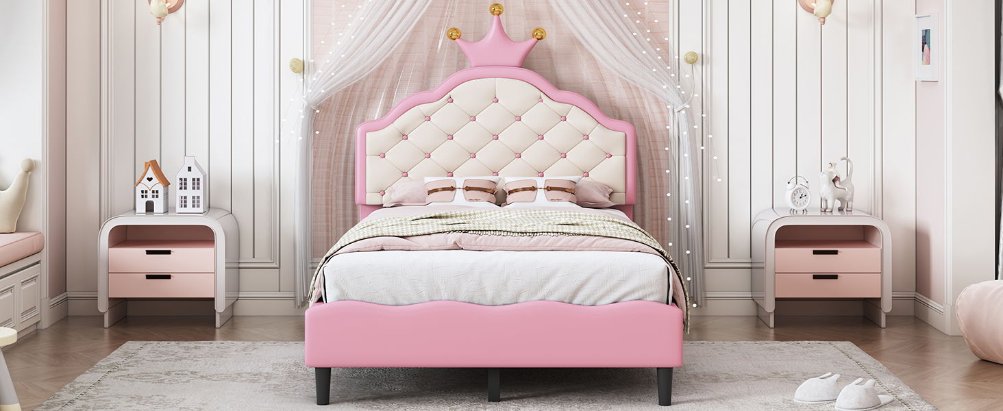 Lovely Crown Fantasy Princess Bed With Tufted Headboard - The Sleep Loft - Online Mattress Showroom NYC