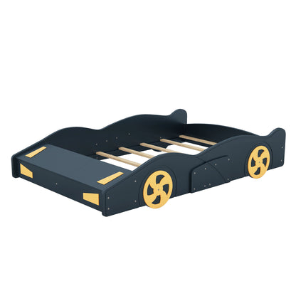 Race Car Shaped Platform Bed With Wheels And Storage - The Sleep Loft - Online Mattress Showroom NYC