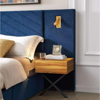 Upholstered Bed Frame With Vertical Channel Tufted Wingback Headboard - The Sleep Loft - Online Mattress Showroom NYC