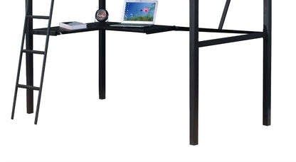 Senon - Twin Loft Bed With Desk - Black / Silver - The Sleep Loft - Online Mattress Showroom NYC