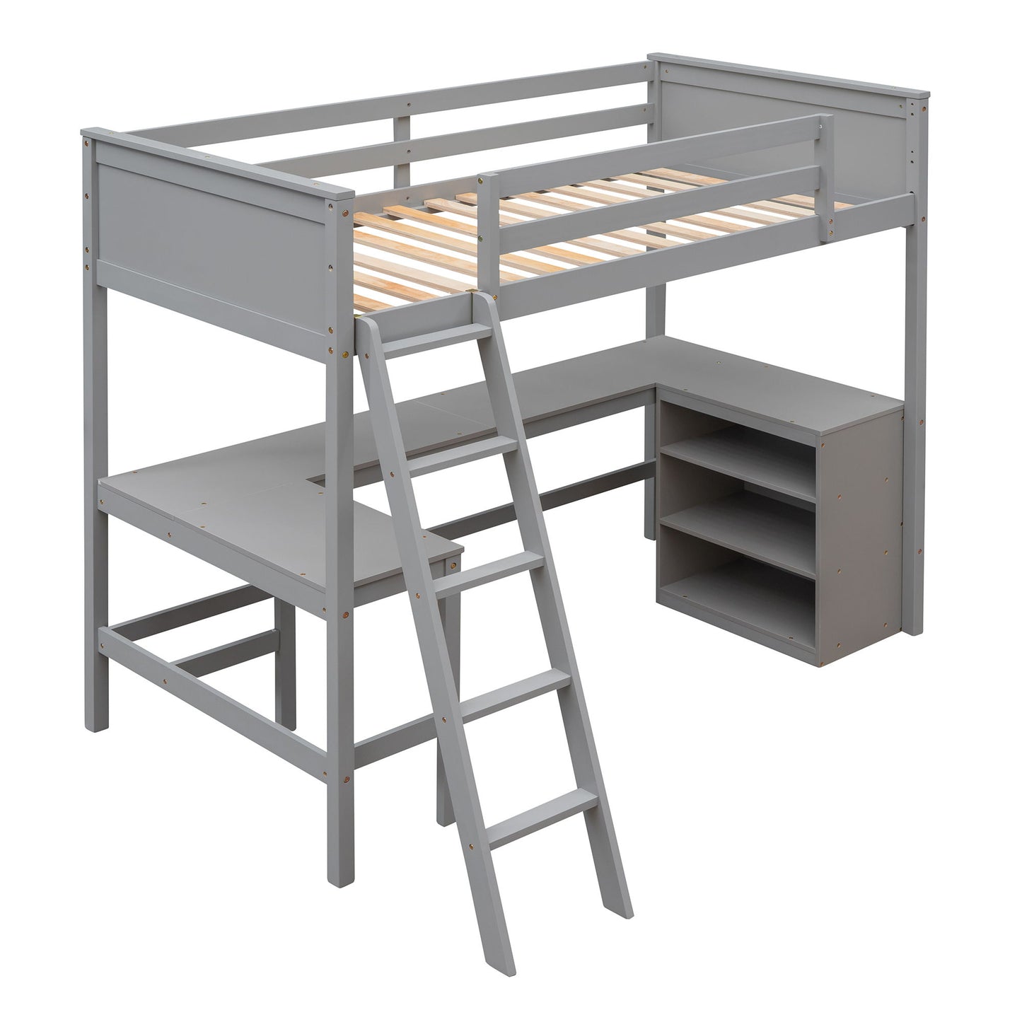Loft Bed With Shelves With Desk - The Sleep Loft - Online Mattress Showroom NYC