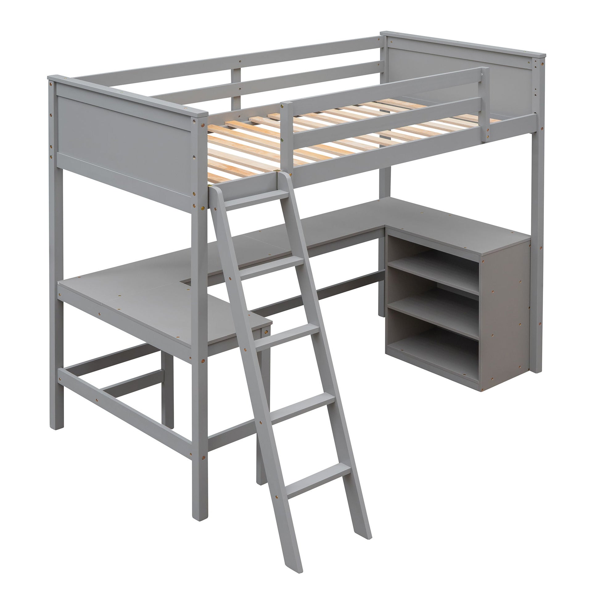 Loft Bed With Shelves With Desk - The Sleep Loft - Online Mattress Showroom NYC