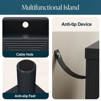 Nightstand With Charging Station & Storage