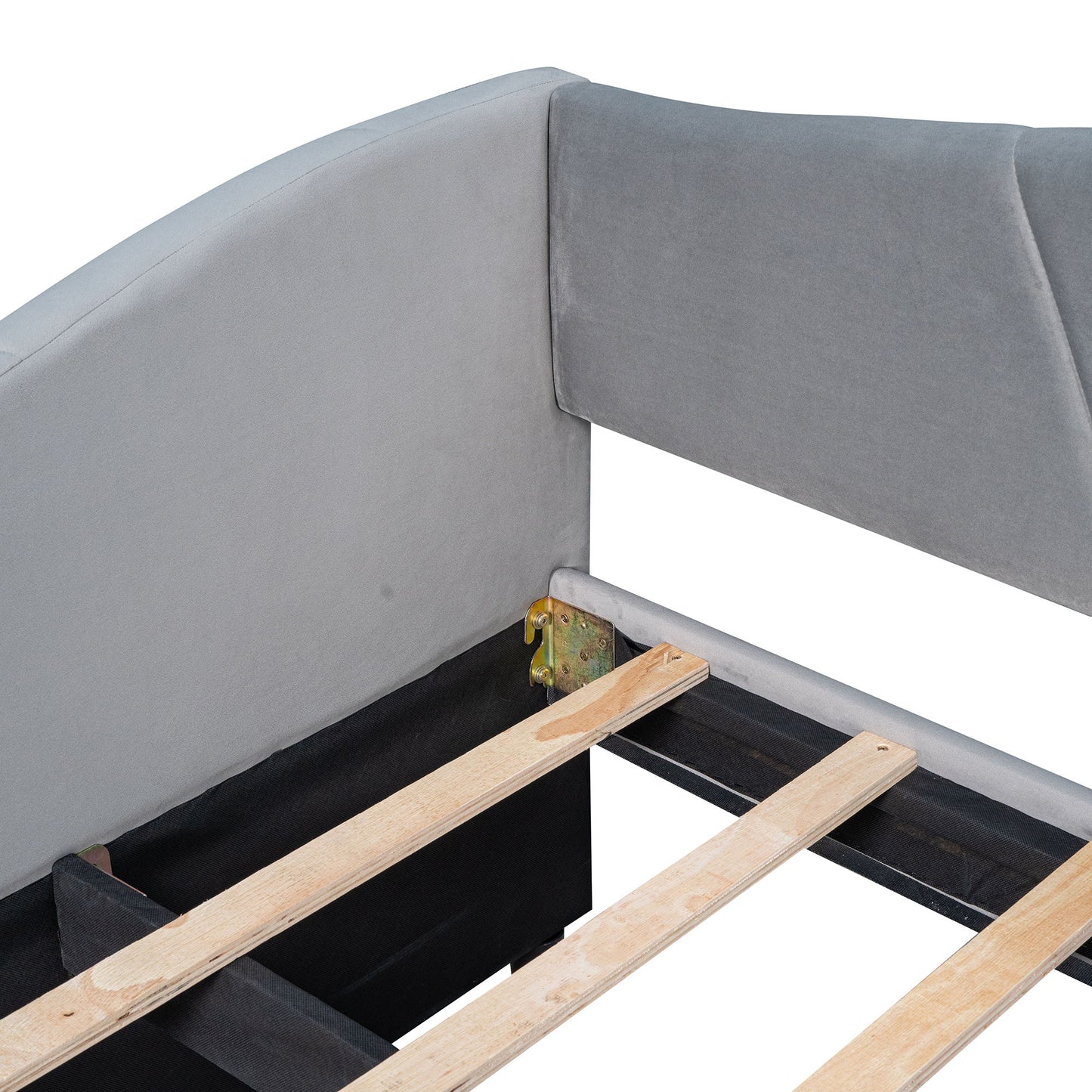 Upholstered Daybed Sofa Bed With Trundle Bed And Wood Slat - The Sleep Loft - Online Mattress Showroom NYC