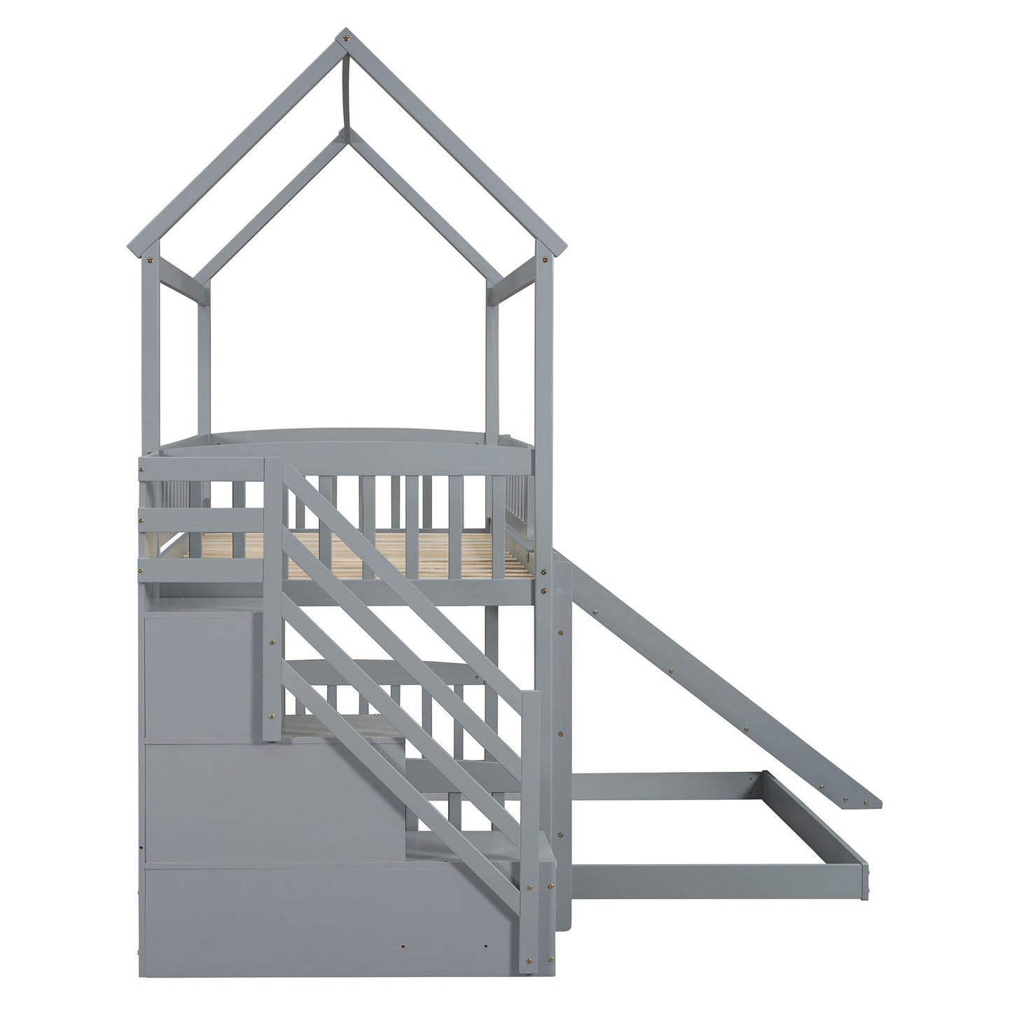 House Bunk Bed With Slide - The Sleep Loft - Online Mattress Showroom NYC