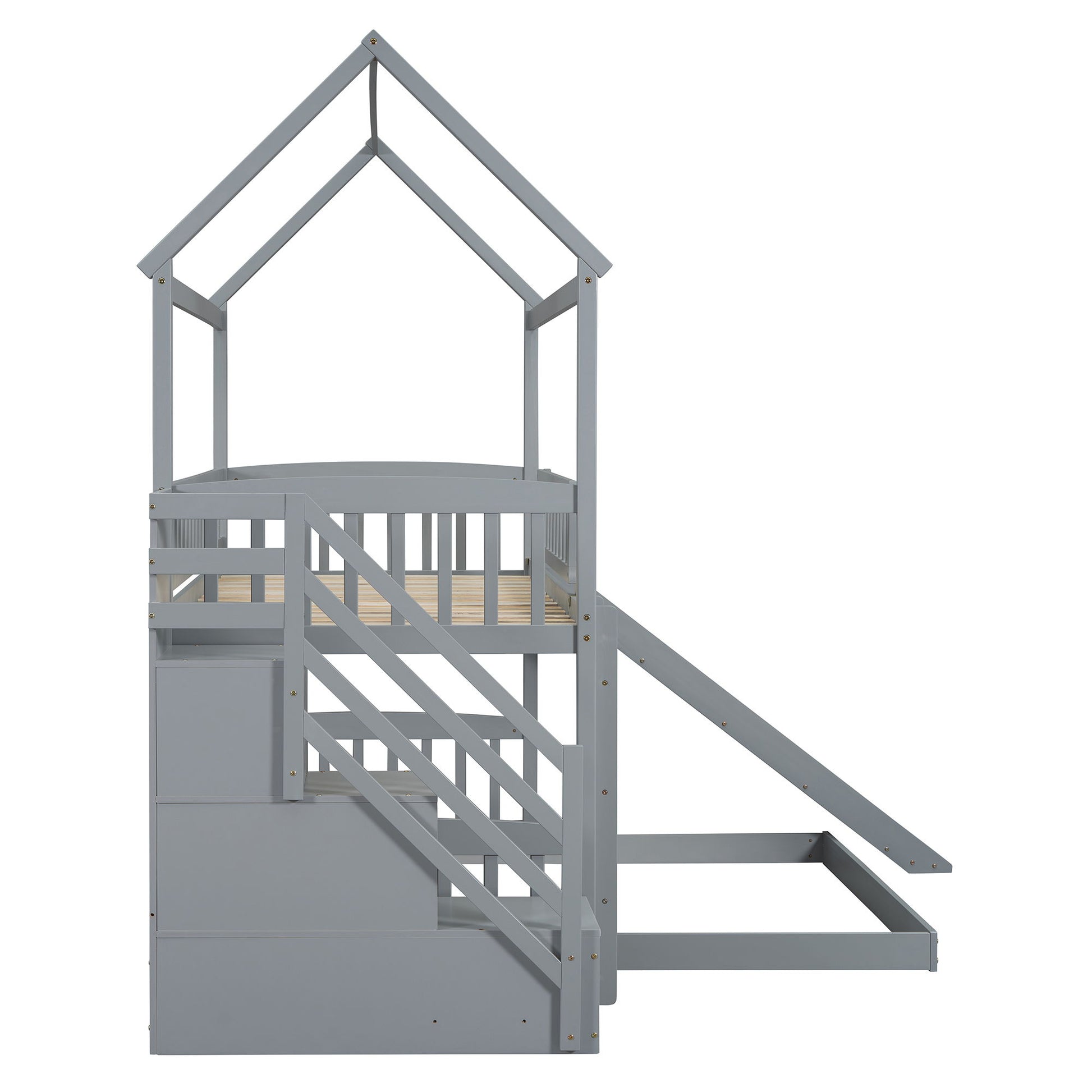 House Bunk Bed With Slide - The Sleep Loft - Online Mattress Showroom NYC