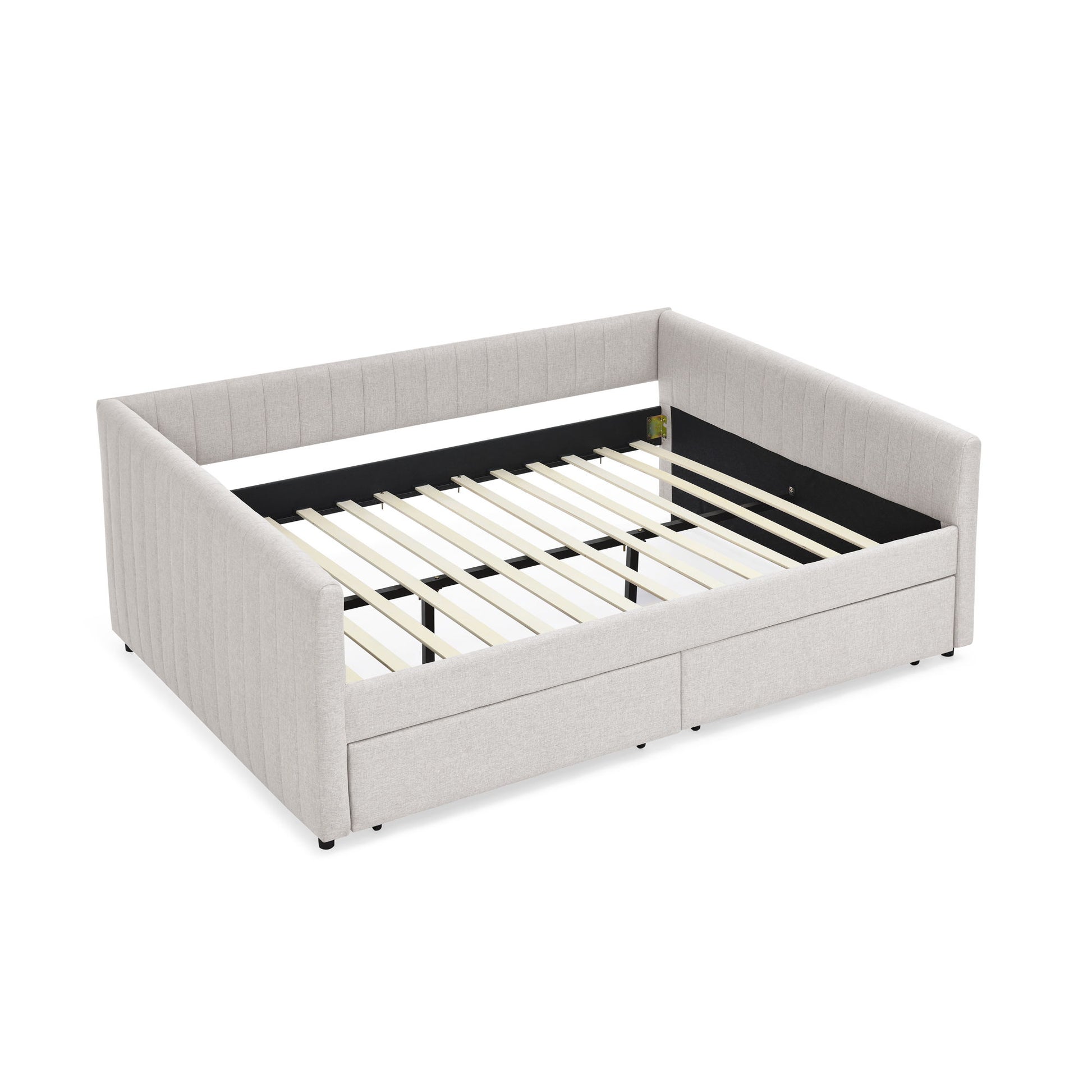 Upholstered Queen Daybed With 2 Drawers - The Sleep Loft - Online Mattress Showroom NYC