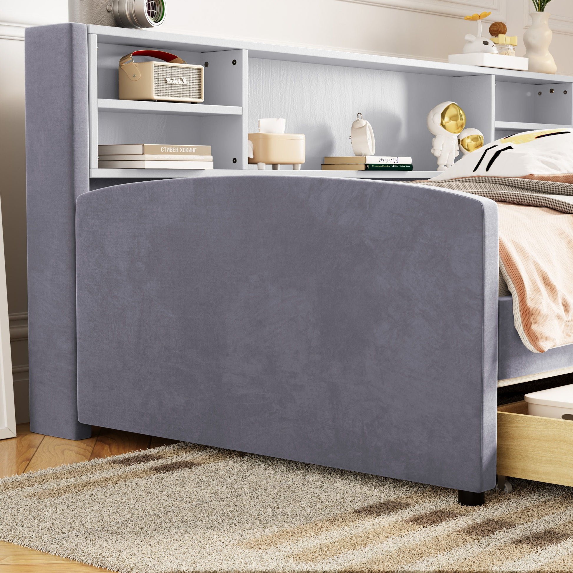 Luxurious Upholstered Platform Bed With Storage Drawers - The Sleep Loft - Online Mattress Showroom NYC