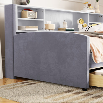Luxurious Upholstered Platform Bed With Storage Drawers - The Sleep Loft - Online Mattress Showroom NYC