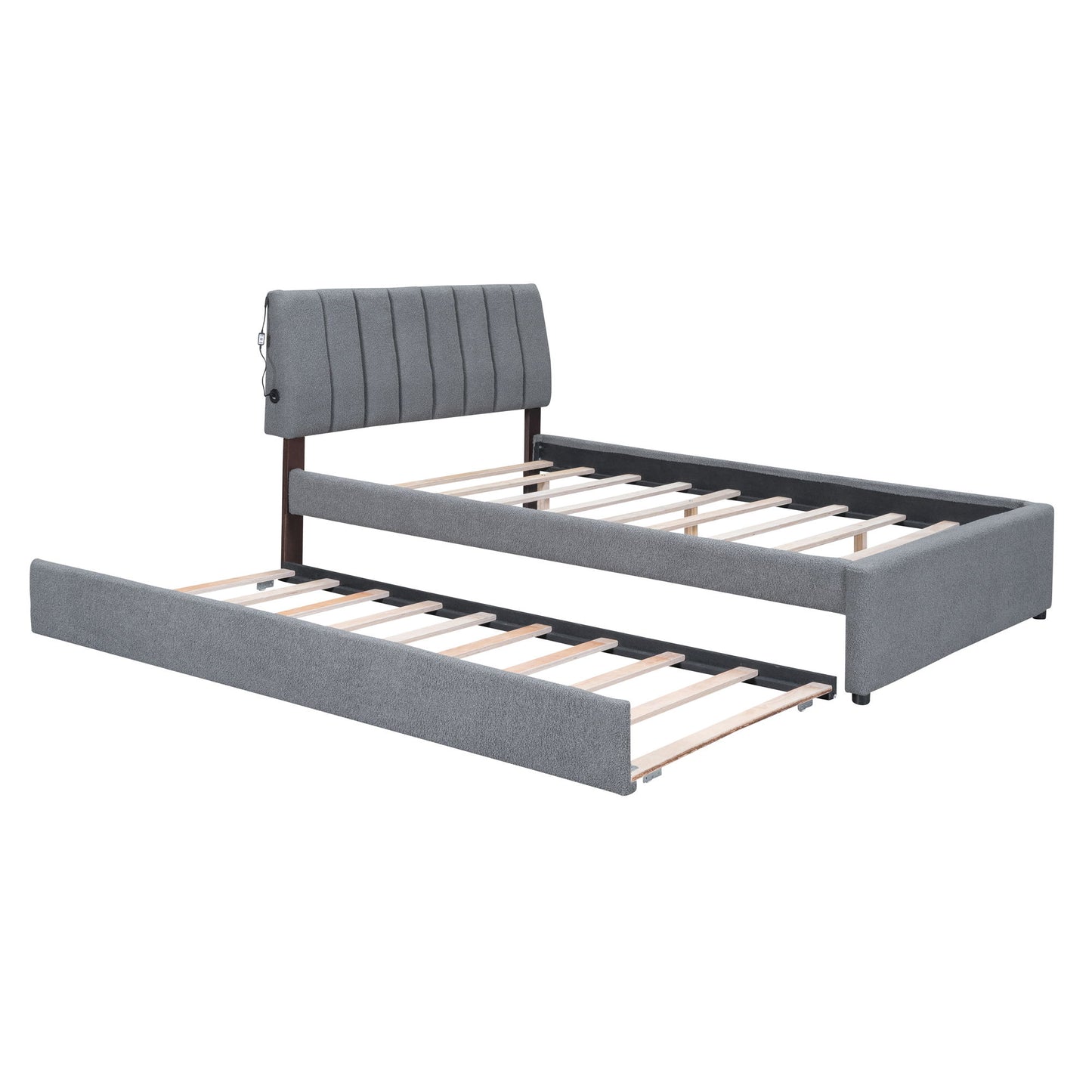 Upholstered Platform Bed With Trundle - The Sleep Loft - Online Mattress Showroom NYC