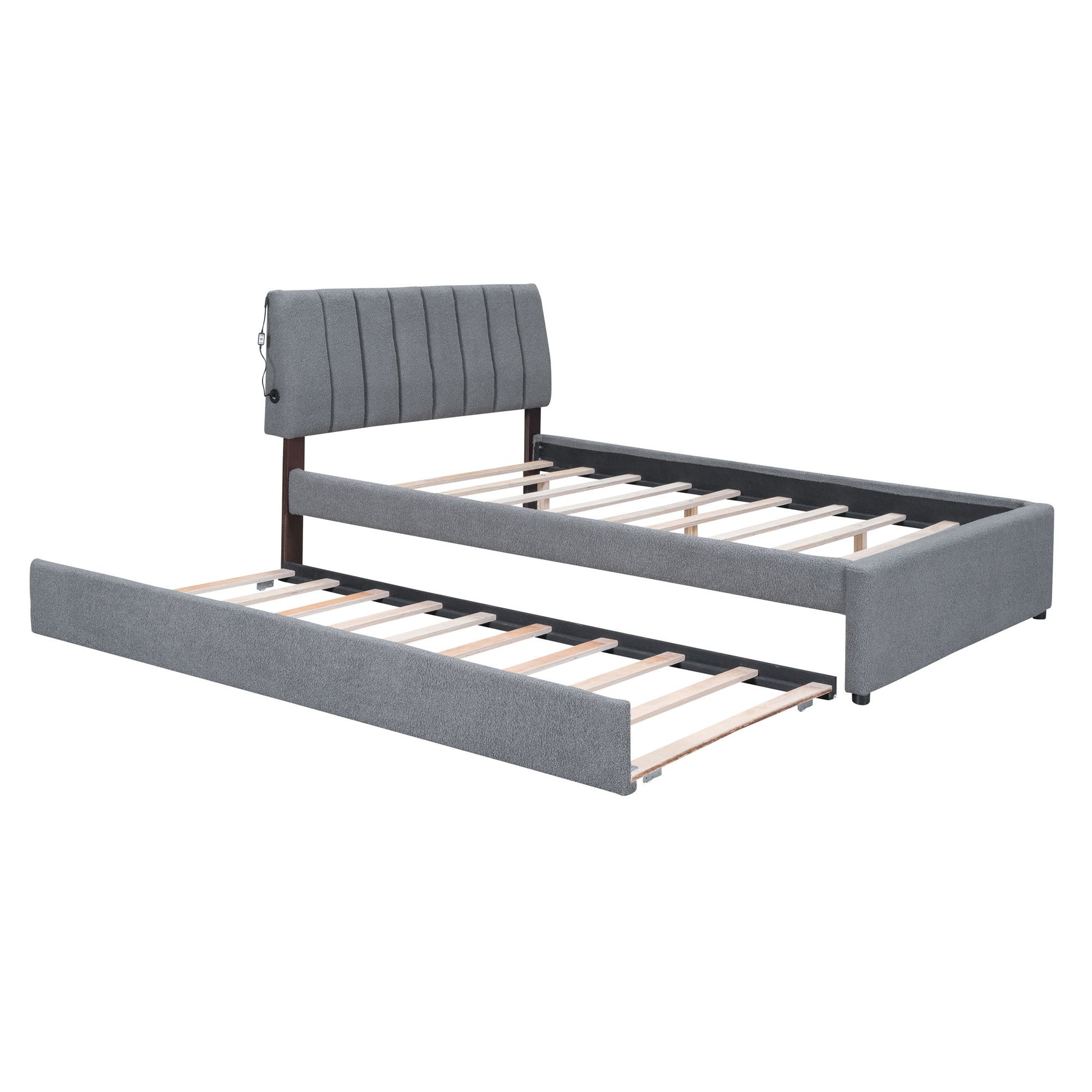Upholstered Platform Bed With Trundle - The Sleep Loft - Online Mattress Showroom NYC
