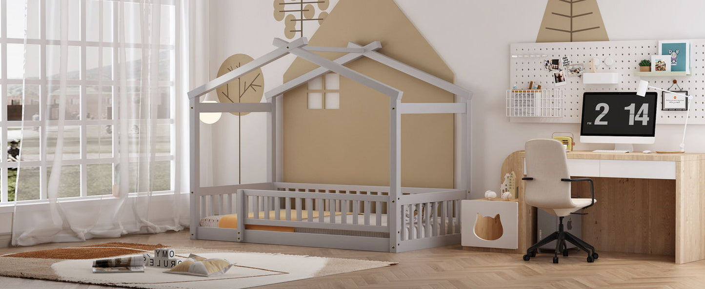Bed House Bed Frame With Fence - The Sleep Loft - Online Mattress Showroom NYC
