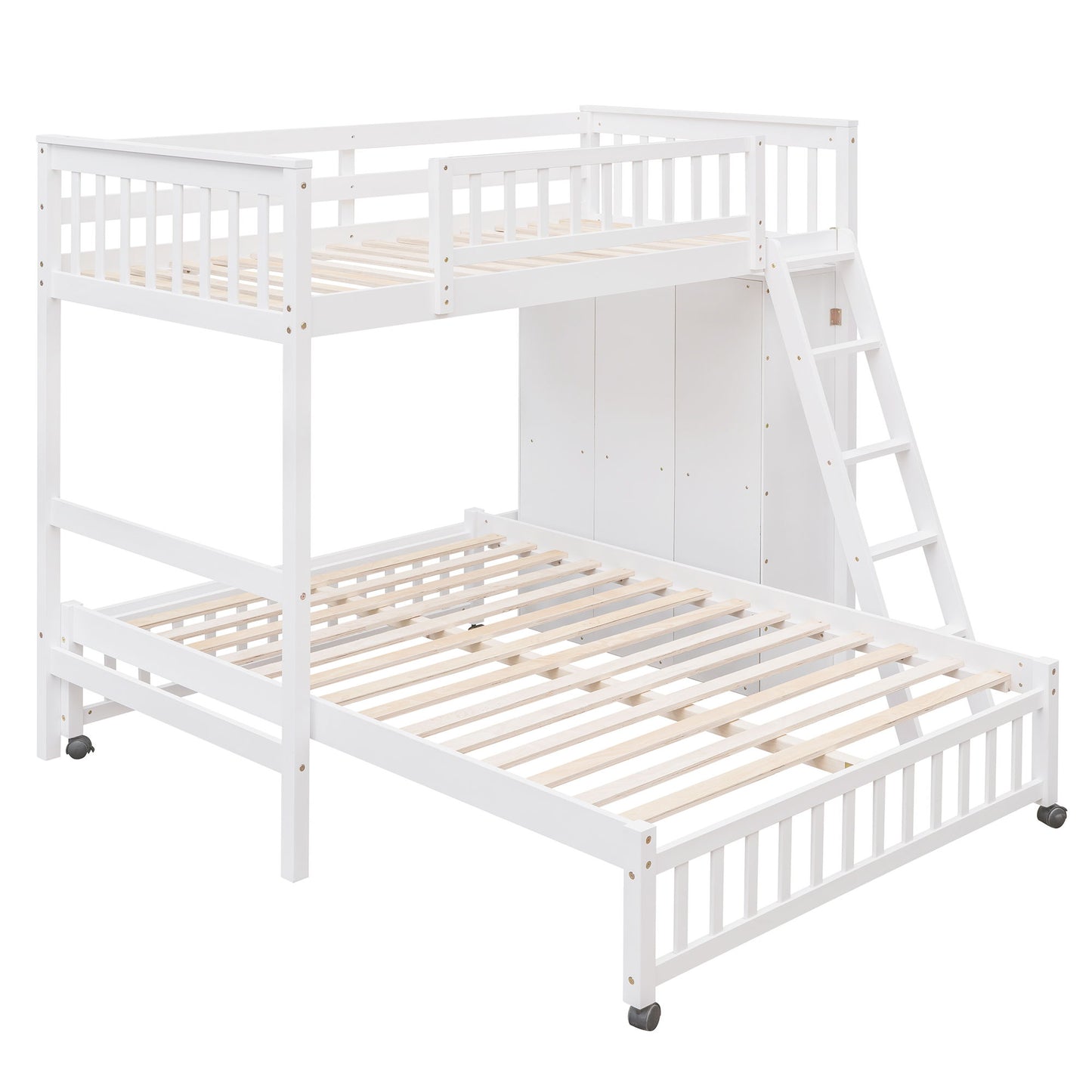 Bunk Bed With 6 Drawers And Flexible Shelves, Bottom Bed With Wheels - The Sleep Loft - Online Mattress Showroom NYC