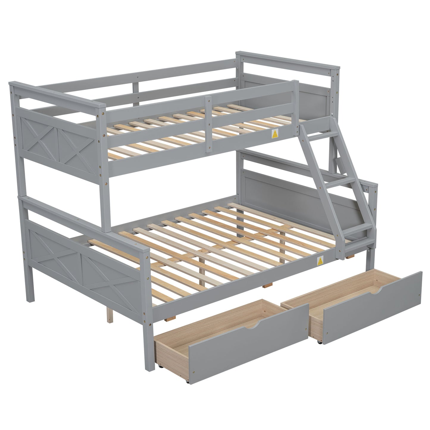Bunk Bed With Ladder And Safety Guardrail - The Sleep Loft - Online Mattress Showroom NYC
