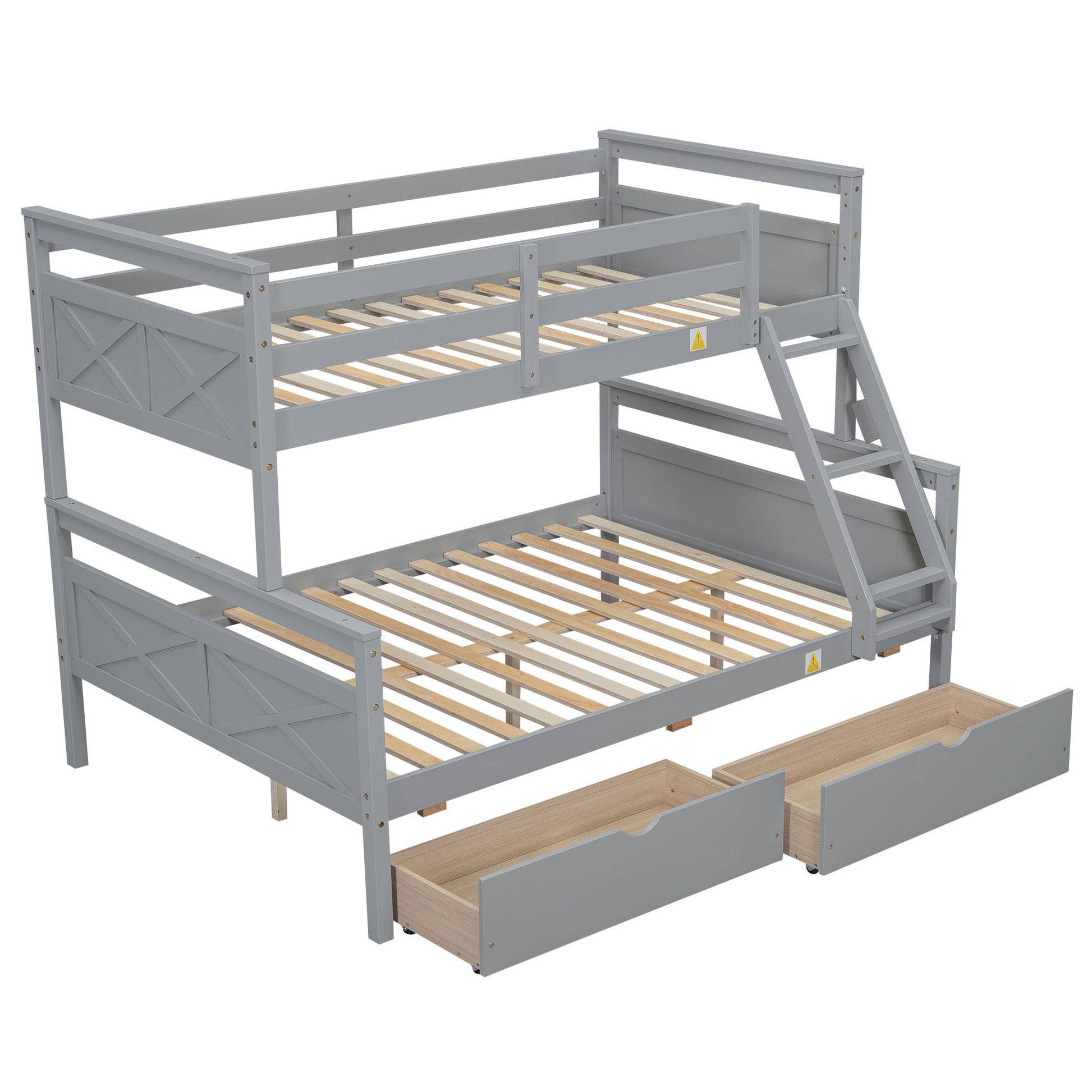 Bunk Bed With Ladder And Safety Guardrail - The Sleep Loft - Online Mattress Showroom NYC