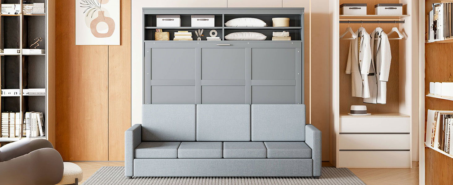 Murphy Wall Bed With Sofa - The Sleep Loft - Online Mattress Showroom NYC