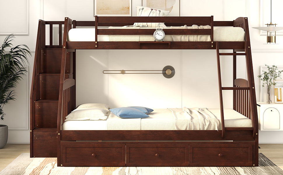 Bunk Bed With Drawers, Ladder And Storage Staircase - The Sleep Loft - Online Mattress Showroom NYC