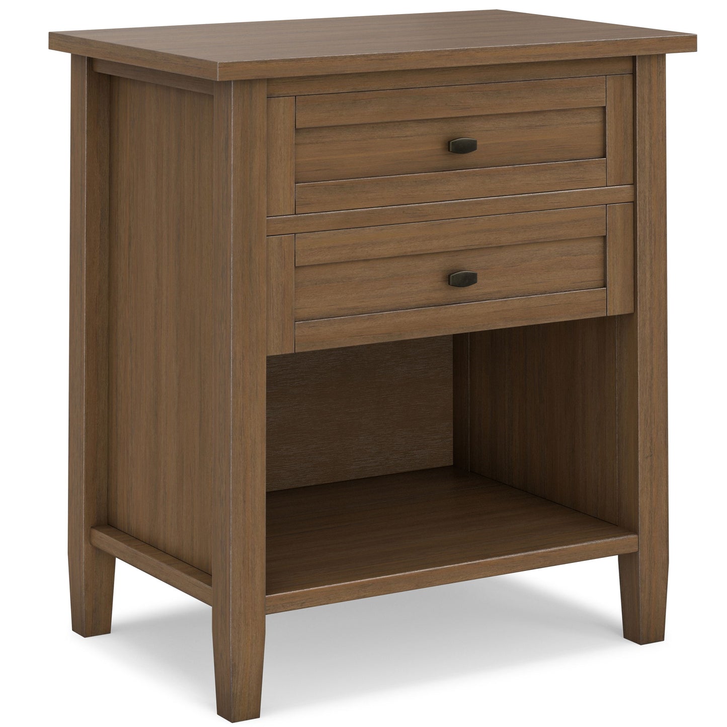 Warm Shaker - Bedside Table With 2 Drawers - Brown - The Sleep Loft - Online Mattress Showroom NYC