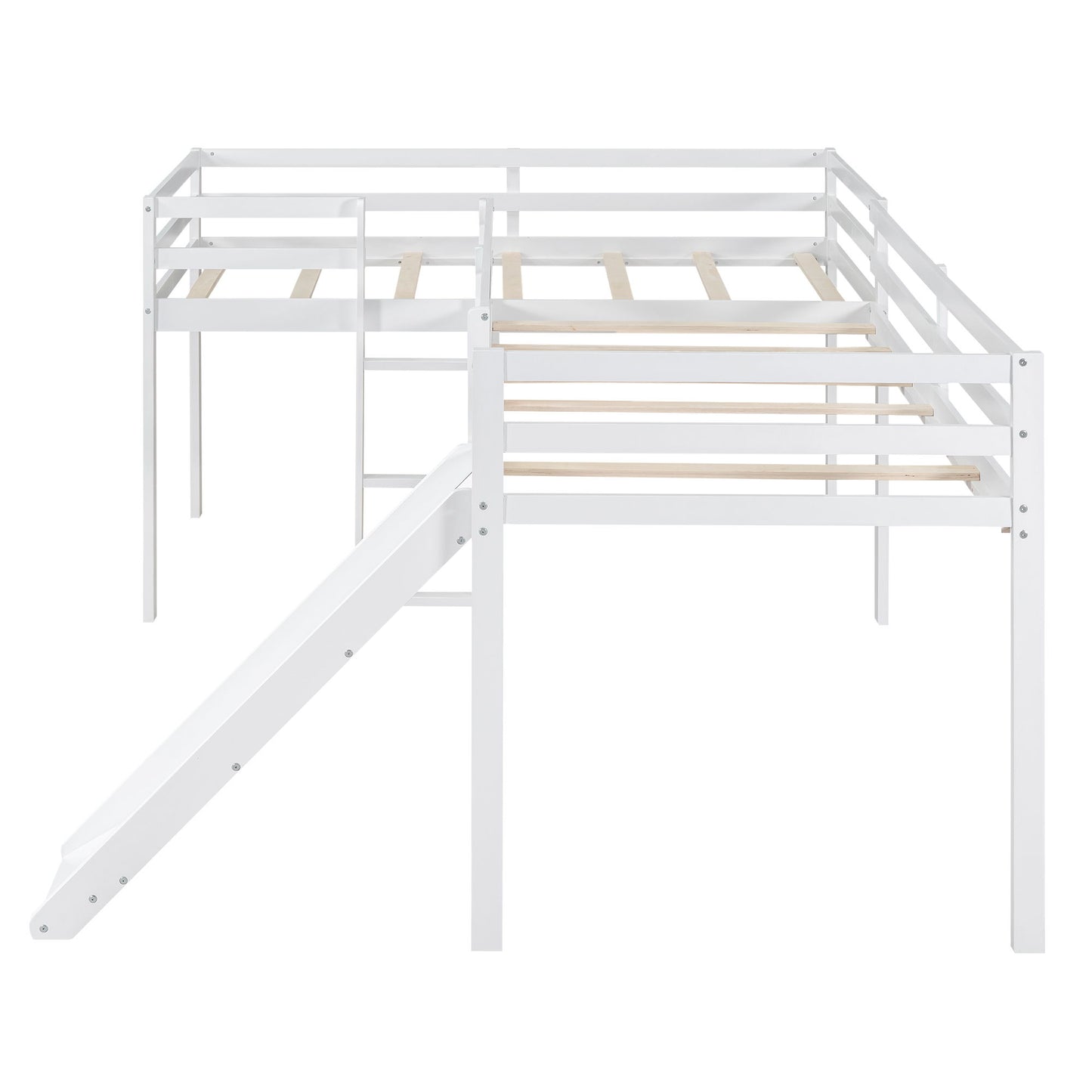 L Shaped Loft Bed With Ladder And Slide - The Sleep Loft - Online Mattress Showroom NYC