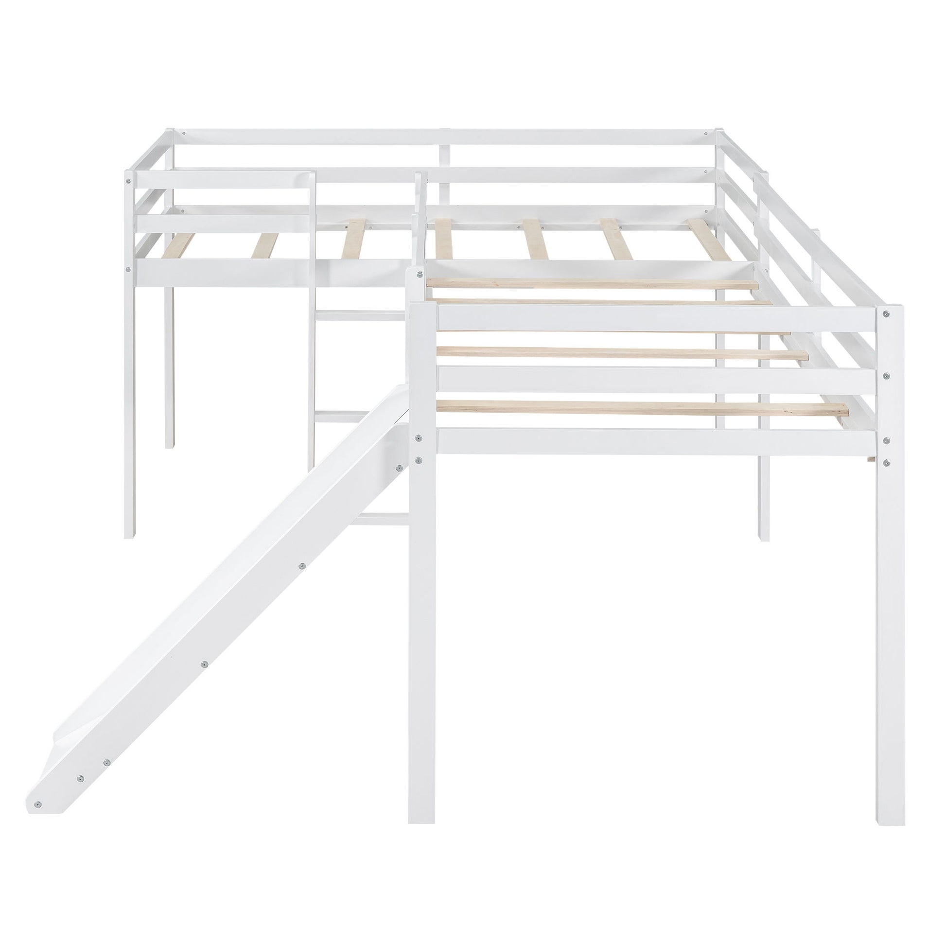 L Shaped Loft Bed With Ladder And Slide - The Sleep Loft - Online Mattress Showroom NYC