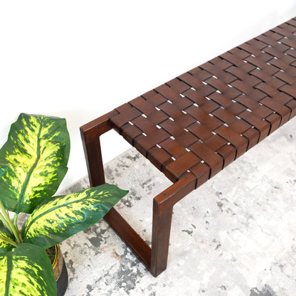 Christina - Bench - Cognac / Dark Brown / Tan - The Sleep Loft - Online Mattress Showroom NYC