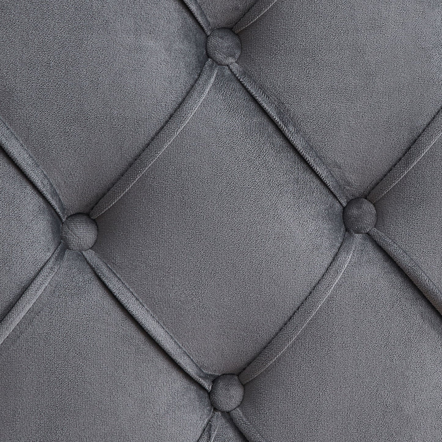 Velvet Button Tufted-Upholstered Bed With Wings Design Strong Wood Slat Support Queen Platform Bed - Gray - The Sleep Loft - Online Mattress Showroom NYC