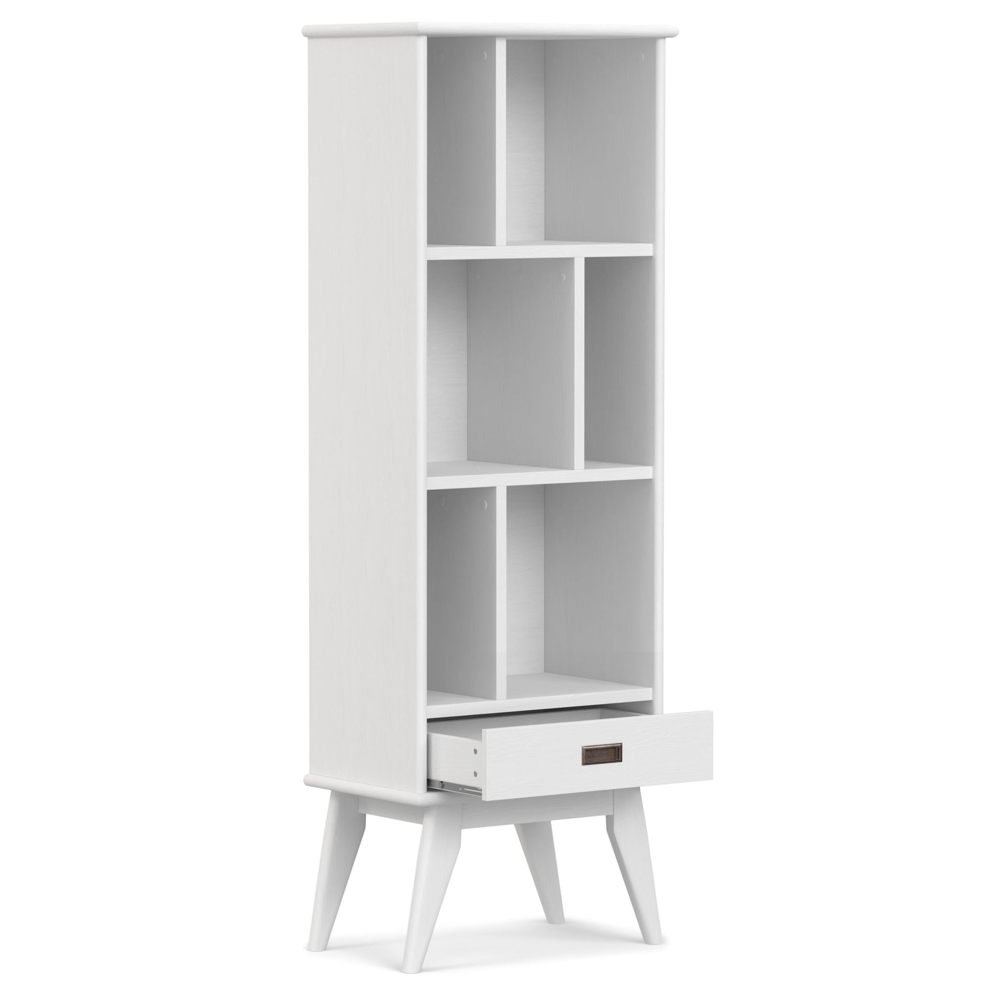 Draper - Mid Century Wide Bookcase And Storage Unit - The Sleep Loft - Online Mattress Showroom NYC