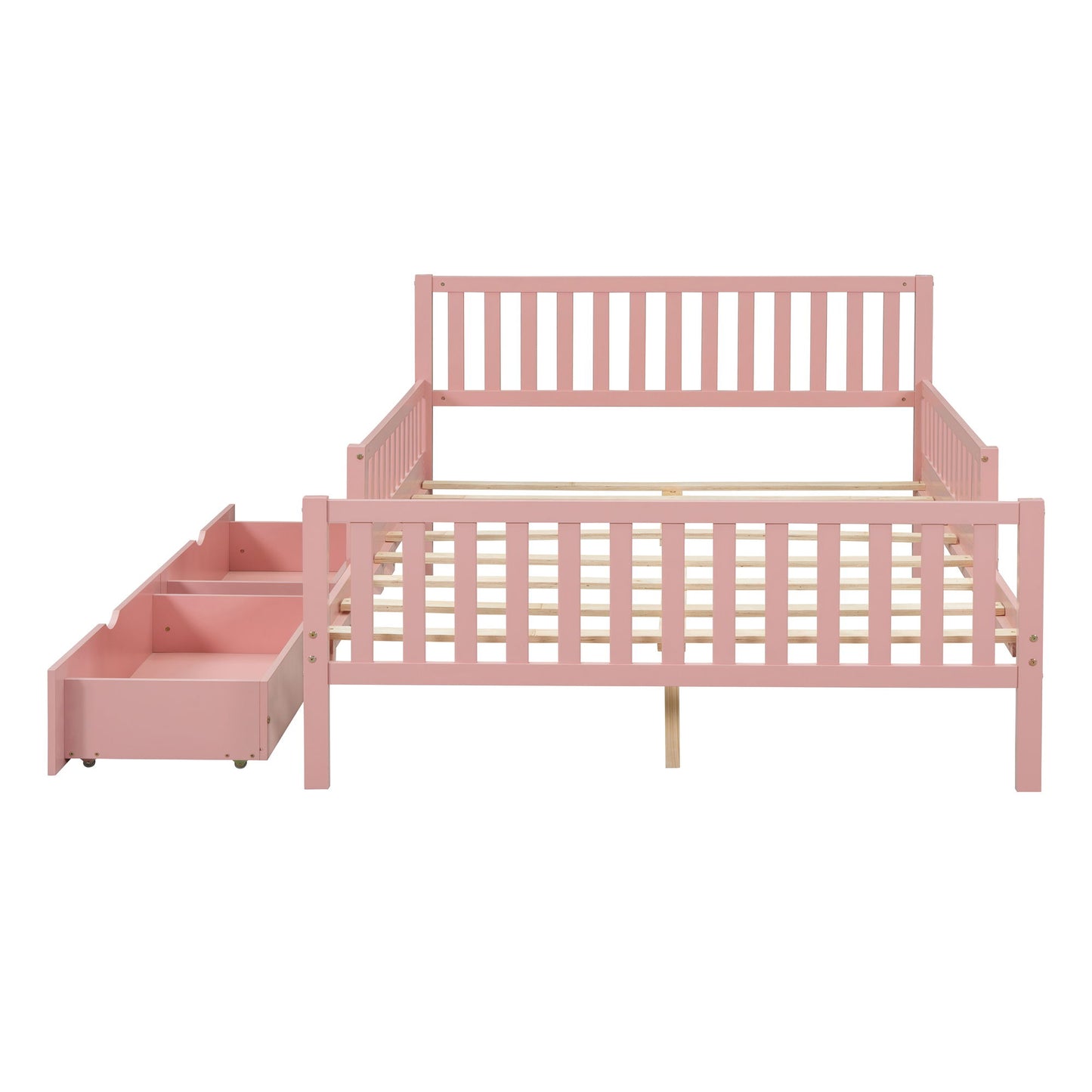 Platform Bed With Guardrails On Both Sides And 2 Storage Drawers - The Sleep Loft - Online Mattress Showroom NYC