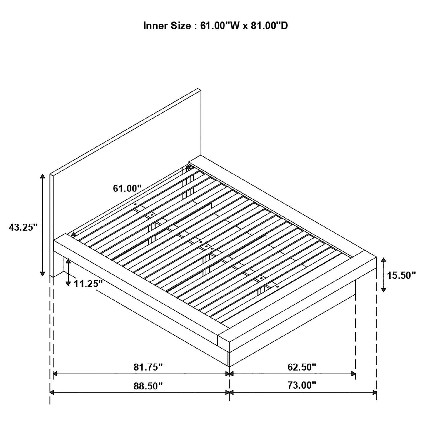 Tokyo - LED Panel Bed With Structured Headboard - The Sleep Loft - Online Mattress Showroom NYC