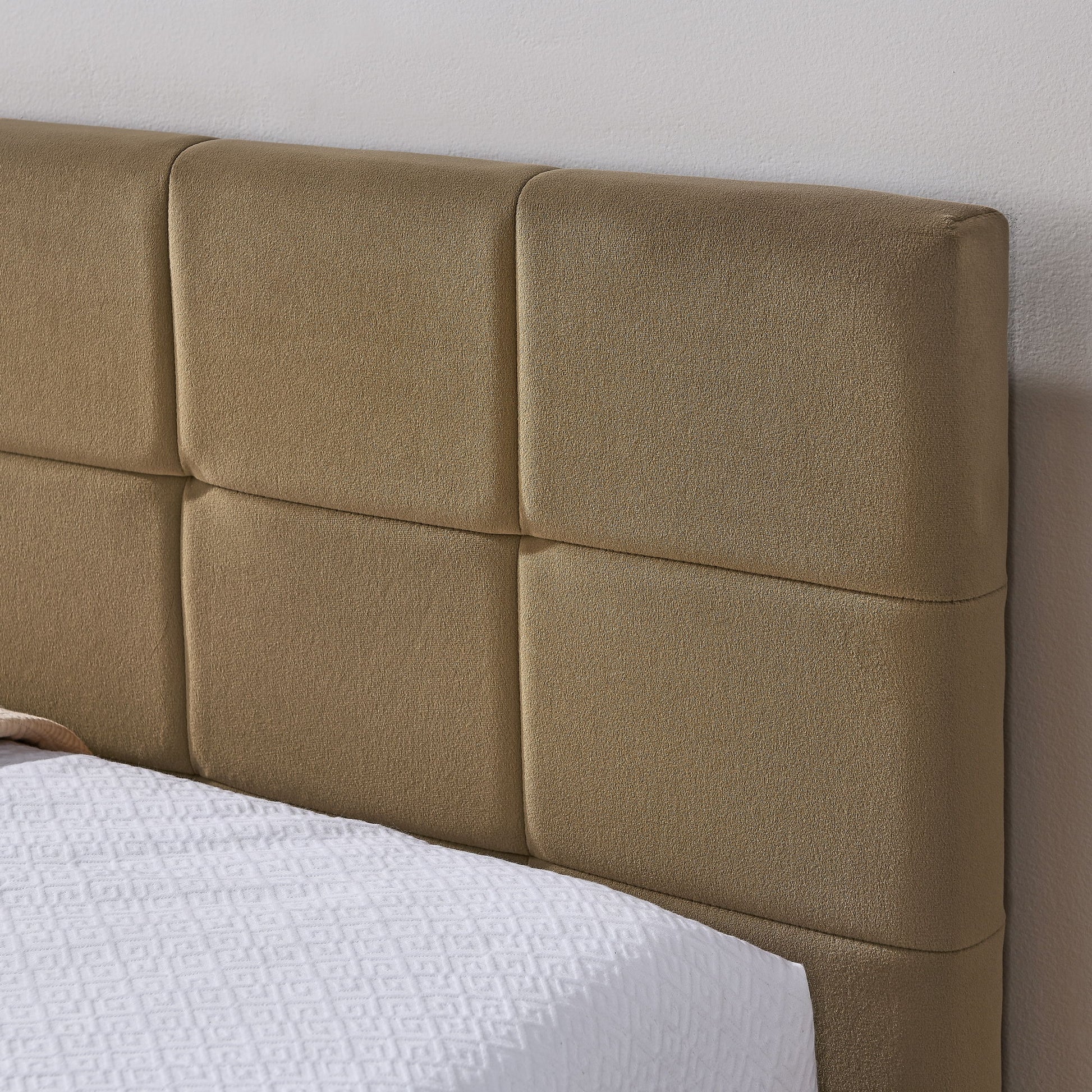 Upholstered Bed Frame With Tufted Backrest And Armrests - The Sleep Loft - Online Mattress Showroom NYC